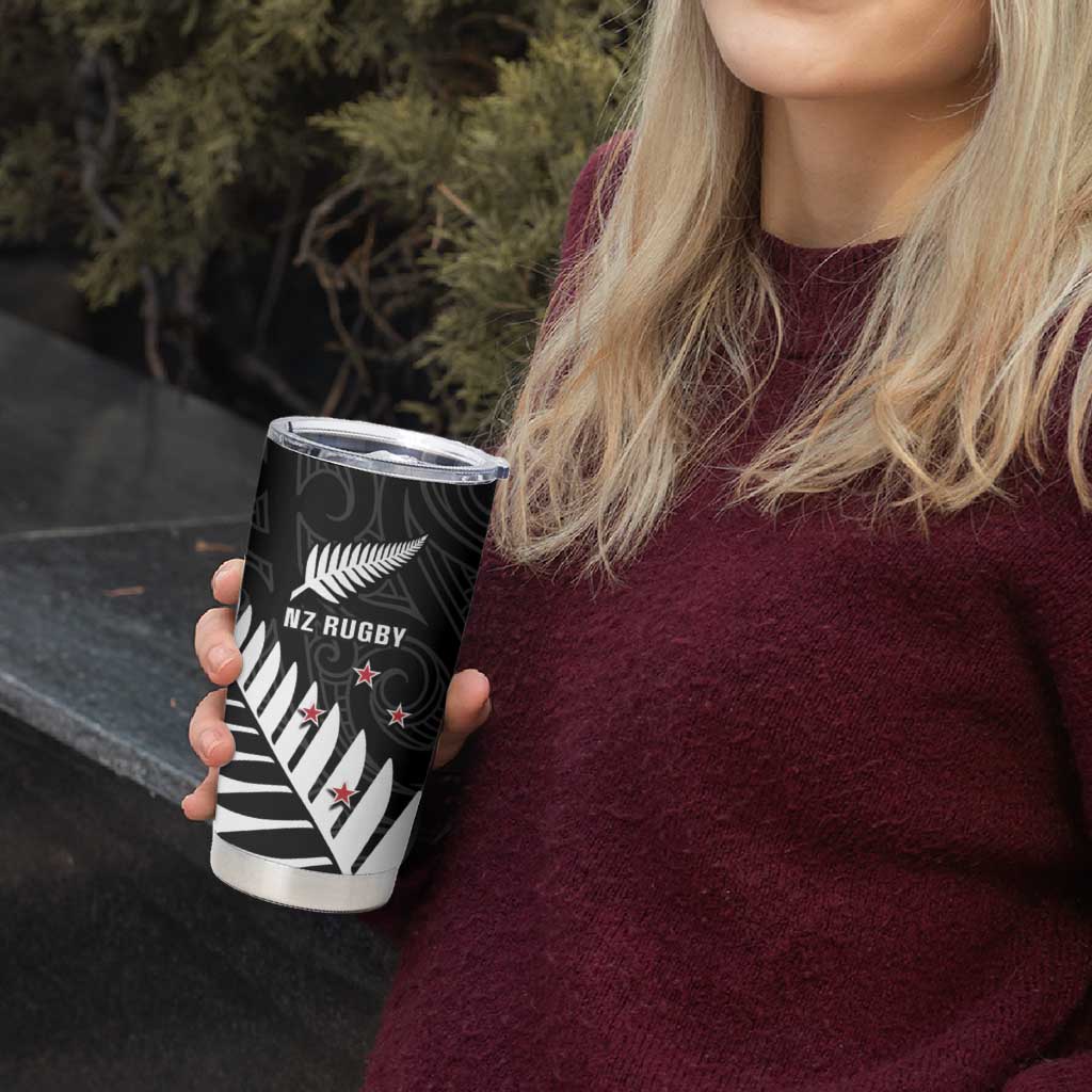New Zealand Silver Fern Rugby Tumbler Cup All Black Go Champions Maori Pattern LT14