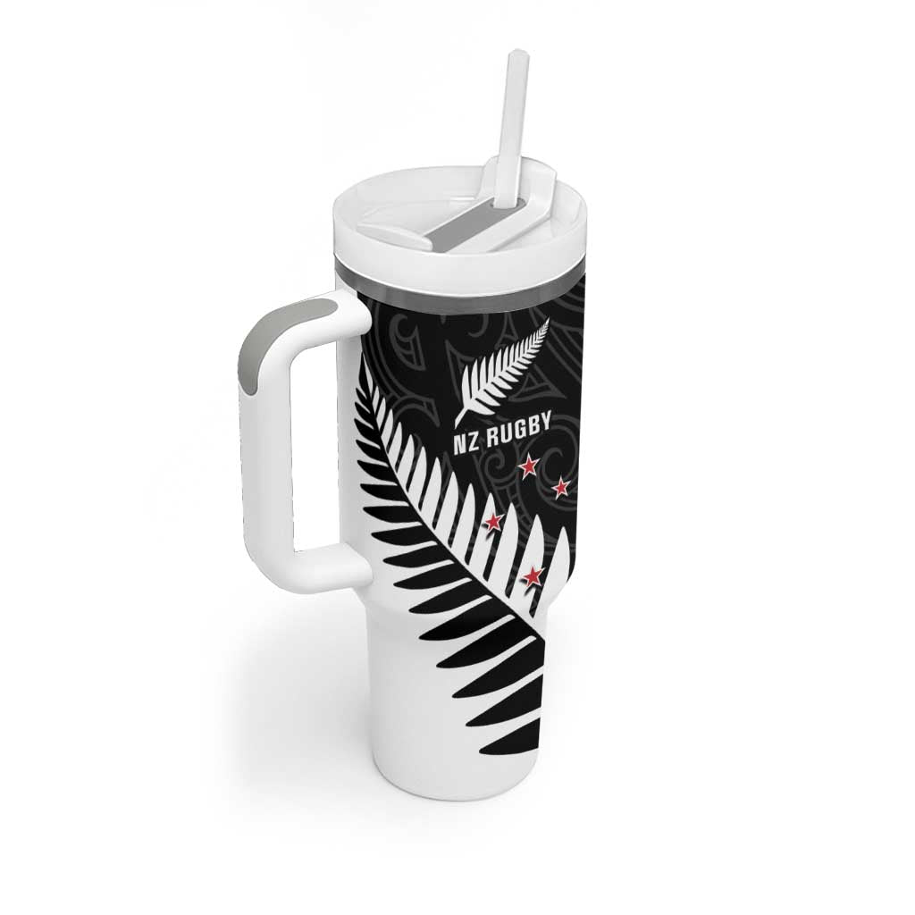 New Zealand Silver Fern Rugby Tumbler With Handle All Black Go Champions Maori Pattern LT14