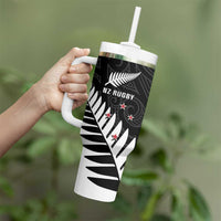 New Zealand Silver Fern Rugby Tumbler With Handle All Black Go Champions Maori Pattern LT14