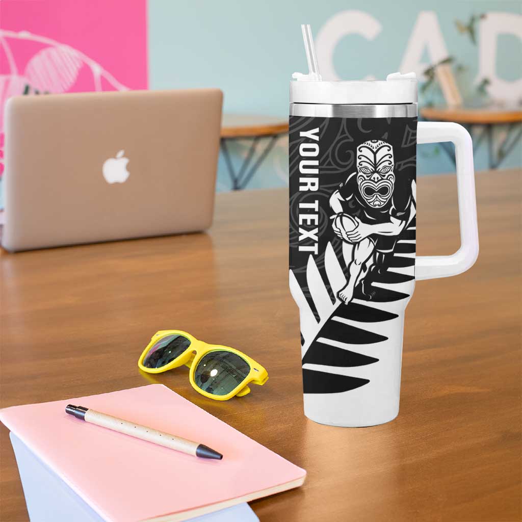 New Zealand Silver Fern Rugby Tumbler With Handle All Black Go Champions Maori Pattern LT14