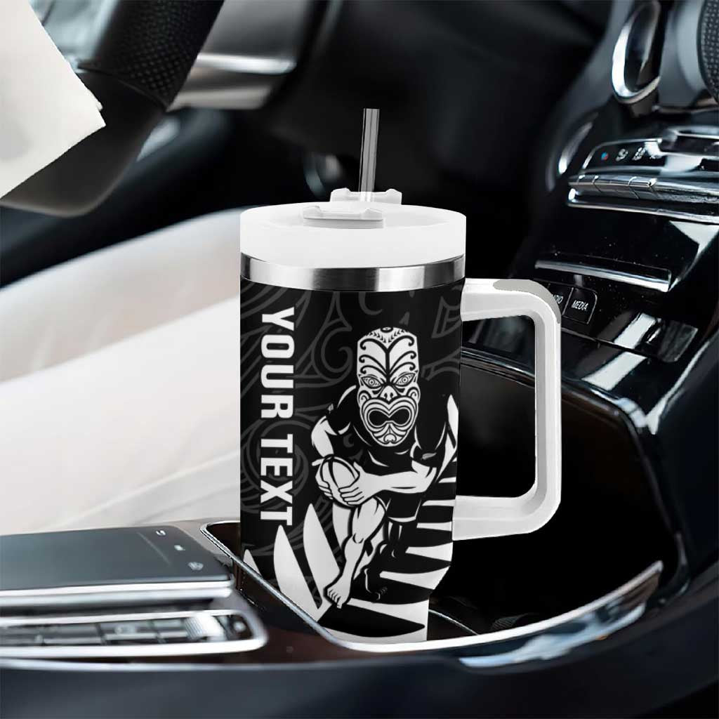 New Zealand Silver Fern Rugby Tumbler With Handle All Black Go Champions Maori Pattern LT14
