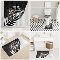 Personalised New Zealand Darts Bathroom Set Silver Fern Aotearoa Maori Pattern - Polynesian Pride