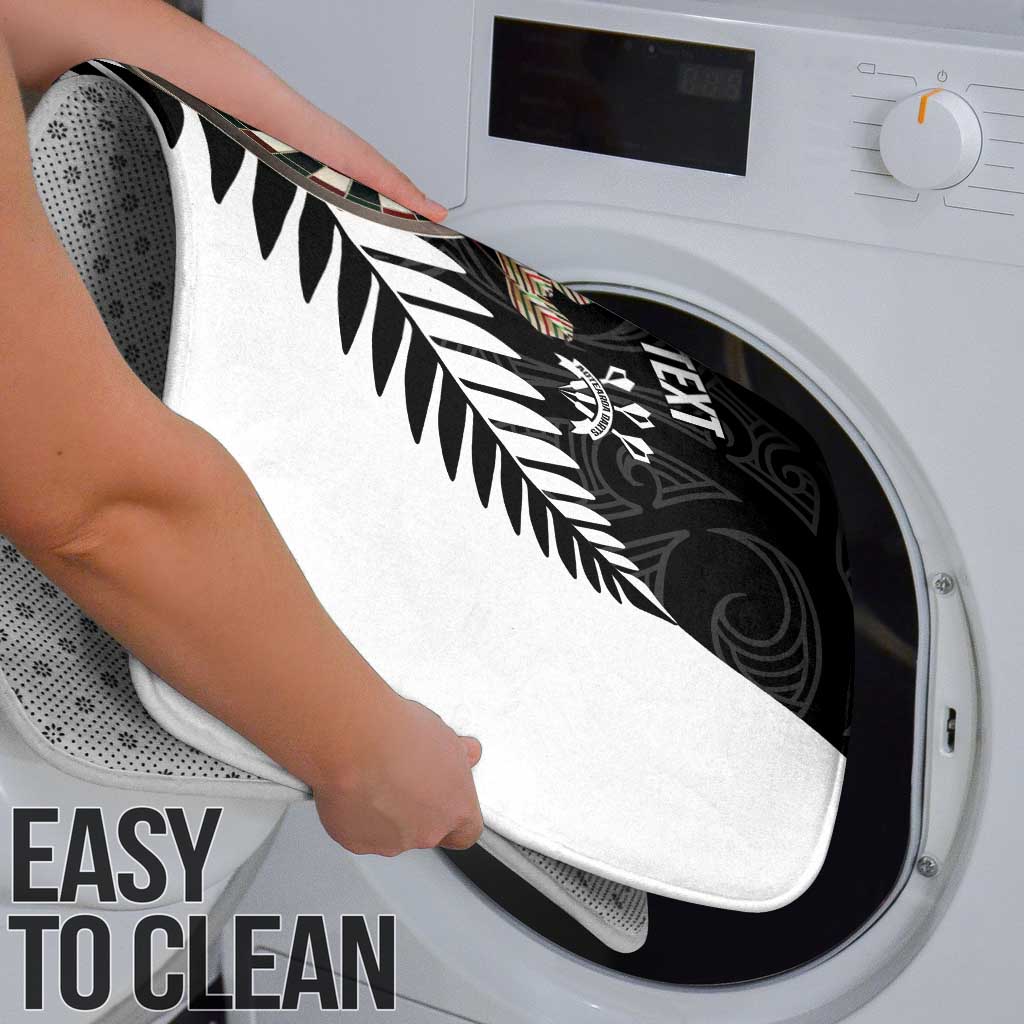 Personalised New Zealand Darts Bathroom Set Silver Fern Aotearoa Maori Pattern - Polynesian Pride