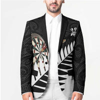Personalised New Zealand Darts Blazer Silver Fern Aotearoa Maori Pattern - Polynesian Pride