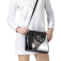 Personalised New Zealand Darts Shoulder Handbag Silver Fern Aotearoa Maori Pattern - Polynesian Pride