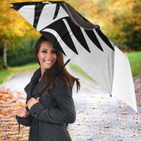 Personalised New Zealand Darts Umbrella Silver Fern Aotearoa Maori Pattern - Polynesian Pride