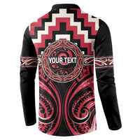 Aotearoa Ngai Te Rangi Personalised Button Sweatshirt Maori Iwi Poutama Puhoro Tattoo LT14 - Polynesian Pride