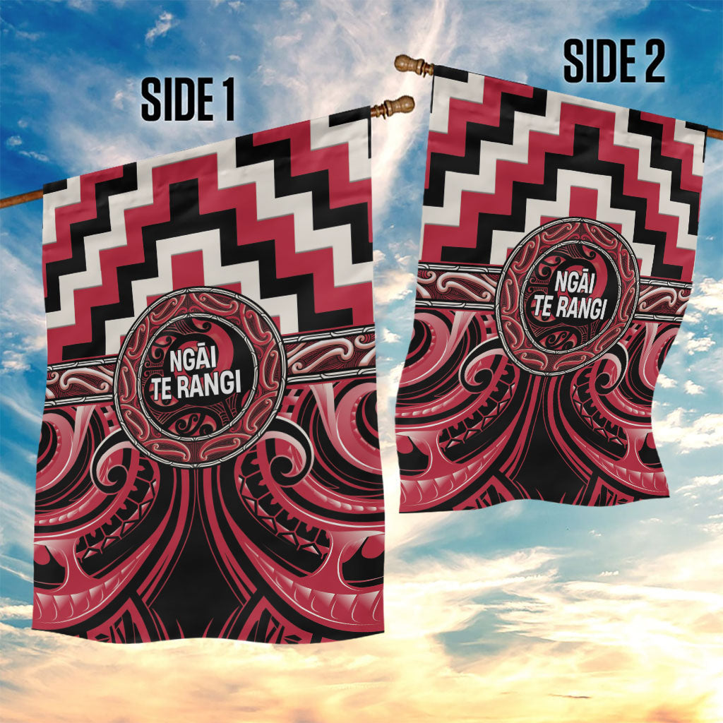 Aotearoa Ngai Te Rangi Garden Flag Maori Iwi Poutama Puhoro Tattoo LT14 - Polynesian Pride