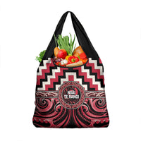 Aotearoa Ngai Te Rangi Grocery Bag Maori Iwi Poutama Puhoro Tattoo LT14 1-pack One Size Red - Polynesian Pride
