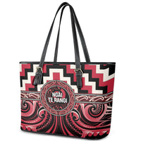 Aotearoa Ngai Te Rangi Leather Tote Bag Maori Iwi Poutama Puhoro Tattoo LT14 - Polynesian Pride