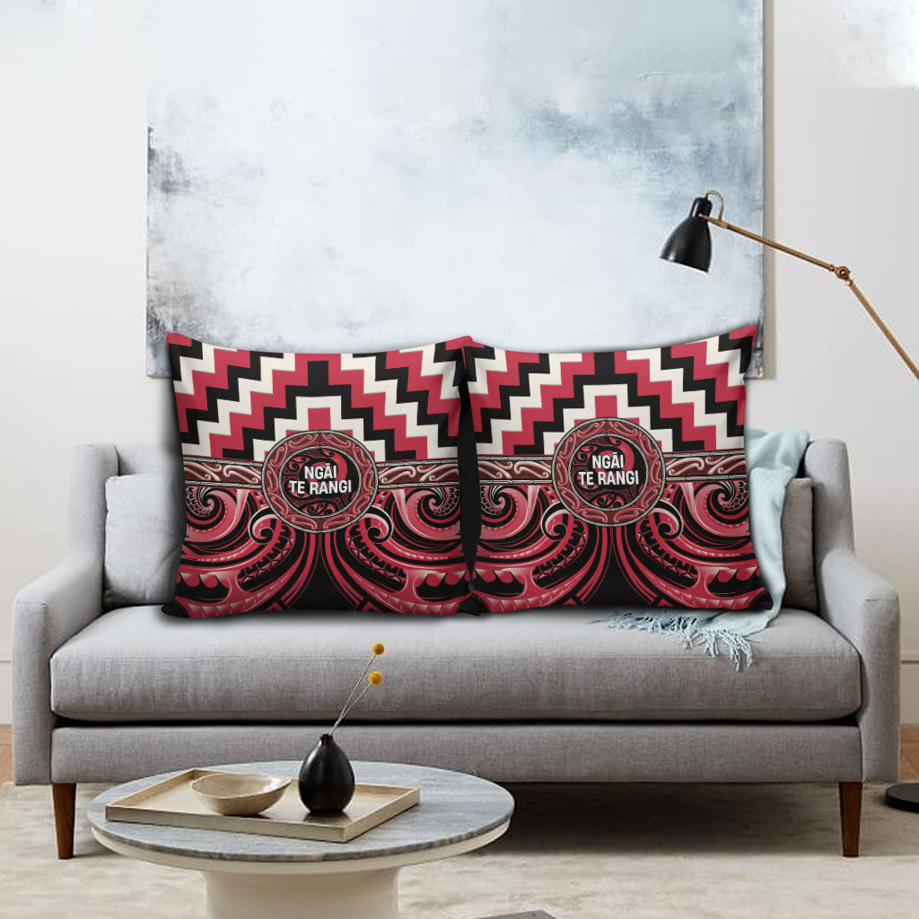 Aotearoa Ngai Te Rangi Pillow Cover Maori Iwi Poutama Puhoro Tattoo LT14 - Polynesian Pride
