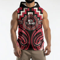 Aotearoa Ngai Te Rangi Personalised Sleeveless Hoodie Maori Iwi Poutama Puhoro Tattoo LT14 - Polynesian Pride