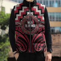 Aotearoa Ngai Te Rangi Personalised Sleeveless Puffer Jacket Maori Iwi Poutama Puhoro Tattoo LT14 - Polynesian Pride