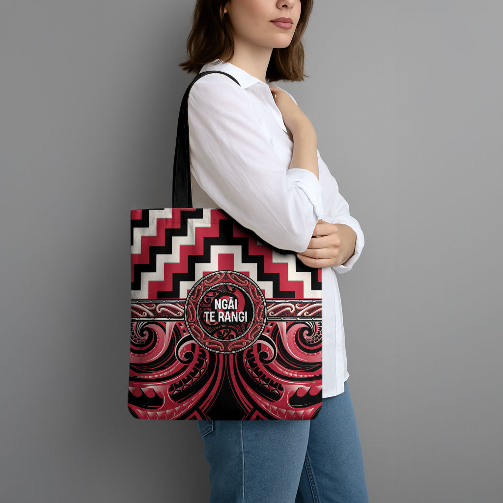 Aotearoa Ngai Te Rangi Tote Bag Maori Iwi Poutama Puhoro Tattoo LT14 - Polynesian Pride