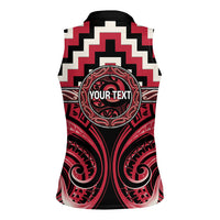 Aotearoa Ngai Te Rangi Personalised Women Sleeveless Polo Shirt Maori Iwi Poutama Puhoro Tattoo LT14 - Polynesian Pride
