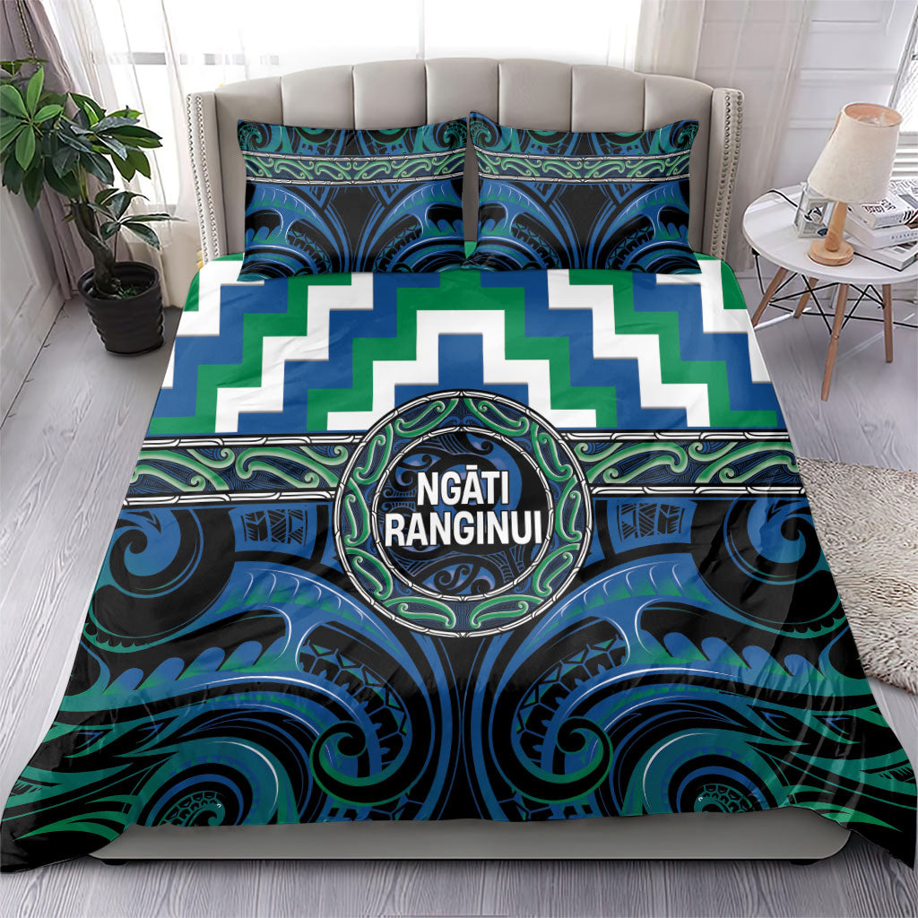 Aotearoa Ngati Ranginui Bedding Set Maori Iwi Poutama Puhoro Tattoo LT14 - Polynesian Pride