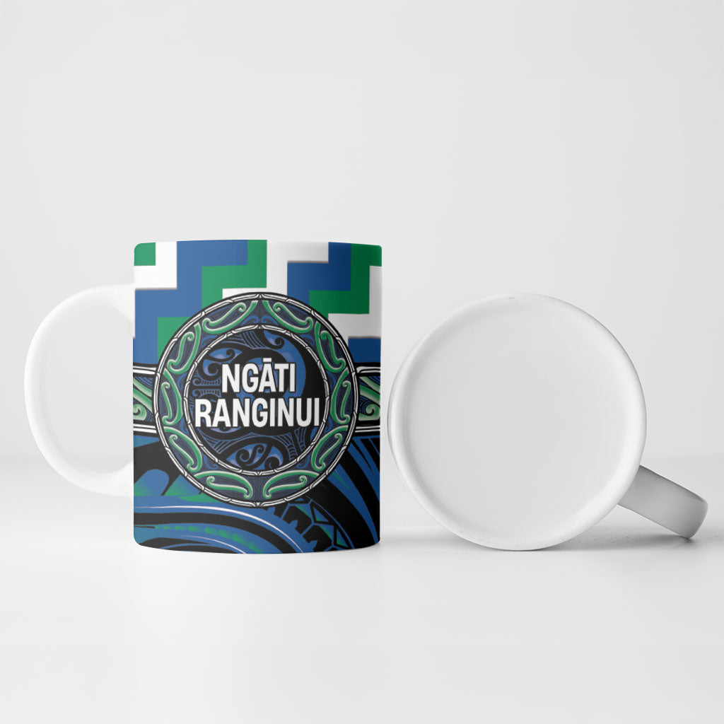 Aotearoa Ngati Ranginui Personalised Ceramic Mug Maori Iwi Poutama Puhoro Tattoo LT14 - Polynesian Pride