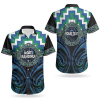 Aotearoa Ngati Ranginui Personalised Couples Matching Off Shoulder Maxi Dress and Hawaiian Shirt Maori Iwi Poutama Puhoro Tattoo LT14 - Polynesian Pride