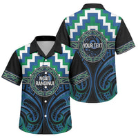 Aotearoa Ngati Ranginui Personalised Family Matching Summer Maxi Dress and Hawaiian Shirt Maori Iwi Poutama Puhoro Tattoo LT14 Son's Shirt Green - Polynesian Pride