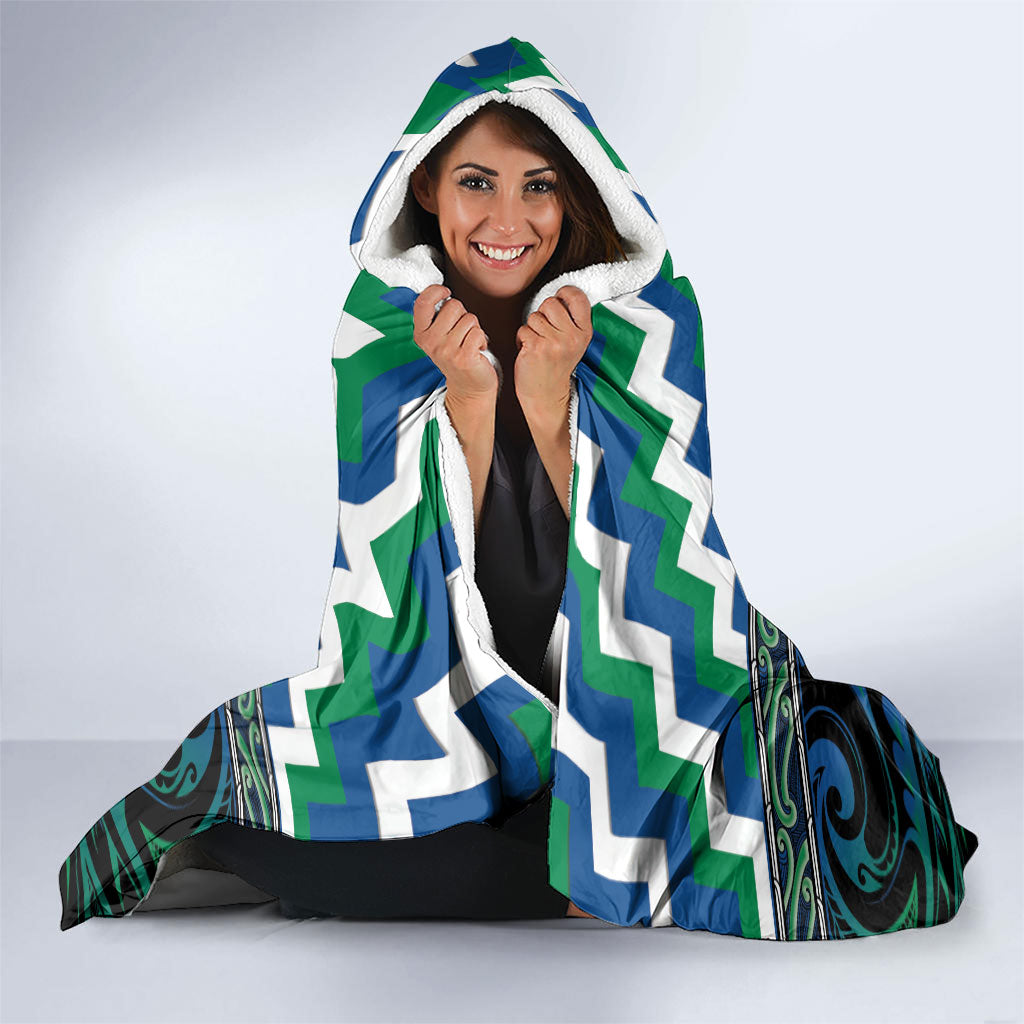 Aotearoa Ngati Ranginui Hooded Blanket Maori Iwi Poutama Puhoro Tattoo LT14 - Polynesian Pride
