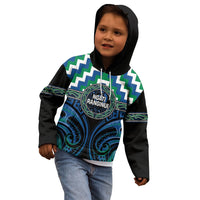 Aotearoa Ngati Ranginui Personalised Kid Hoodie Maori Iwi Poutama Puhoro Tattoo LT14 - Polynesian Pride