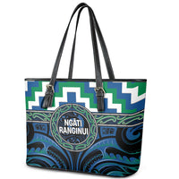 Aotearoa Ngati Ranginui Leather Tote Bag Maori Iwi Poutama Puhoro Tattoo LT14 - Polynesian Pride