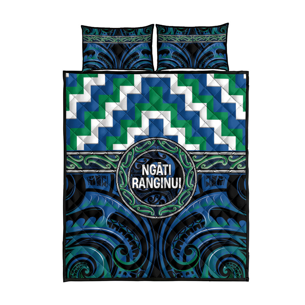 Aotearoa Ngati Ranginui Quilt Bed Set Maori Iwi Poutama Puhoro Tattoo LT14 - Polynesian Pride