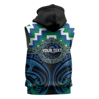 Aotearoa Ngati Ranginui Personalised Sleeveless Hoodie Maori Iwi Poutama Puhoro Tattoo LT14 - Polynesian Pride