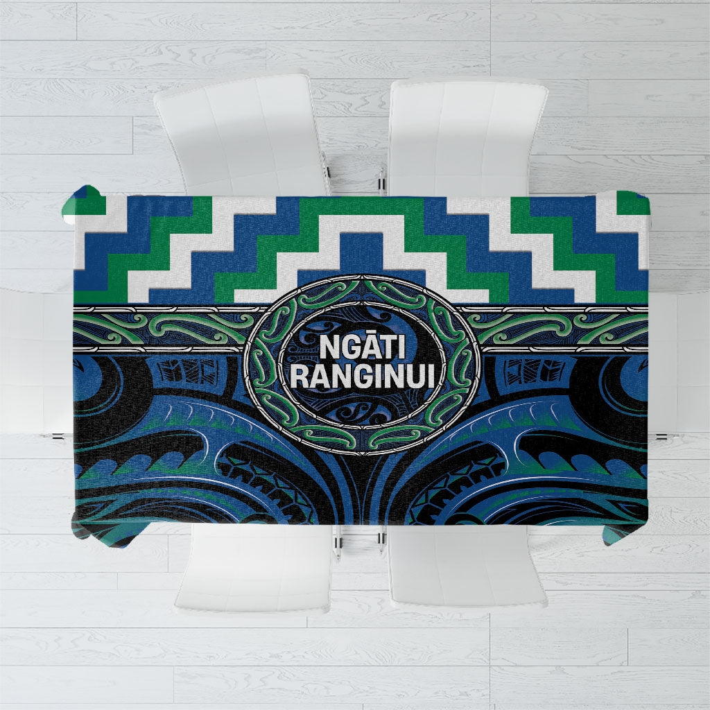 Aotearoa Ngati Ranginui Tablecloth Maori Iwi Poutama Puhoro Tattoo LT14 Green - Polynesian Pride