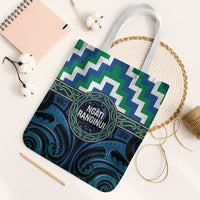 Aotearoa Ngati Ranginui Tote Bag Maori Iwi Poutama Puhoro Tattoo LT14 White Strap One Size Green - Polynesian Pride