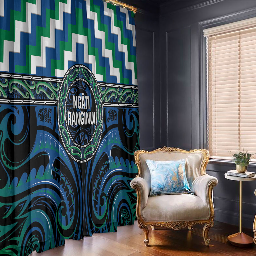 Aotearoa Ngati Ranginui Window Curtain Maori Iwi Poutama Puhoro Tattoo LT14 - Polynesian Pride