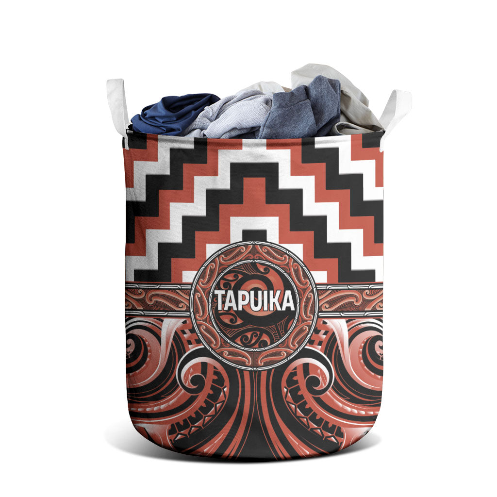 Aotearoa Tapuika Laundry Basket Maori Iwi Poutama Puhoro Tattoo LT14 - Polynesian Pride