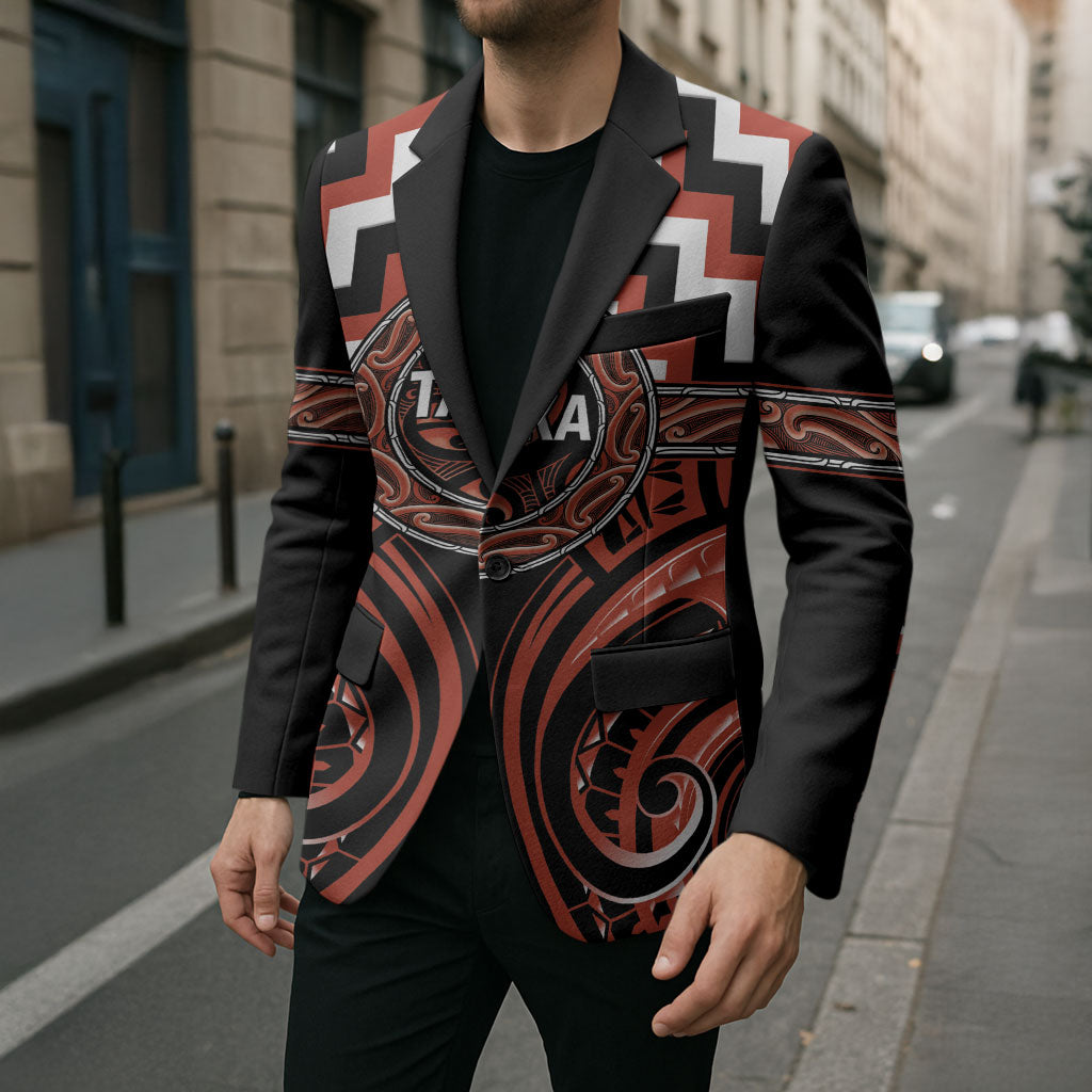 Aotearoa Tapuika Personalised Blazer Maori Iwi Poutama Puhoro Tattoo LT14 - Polynesian Pride