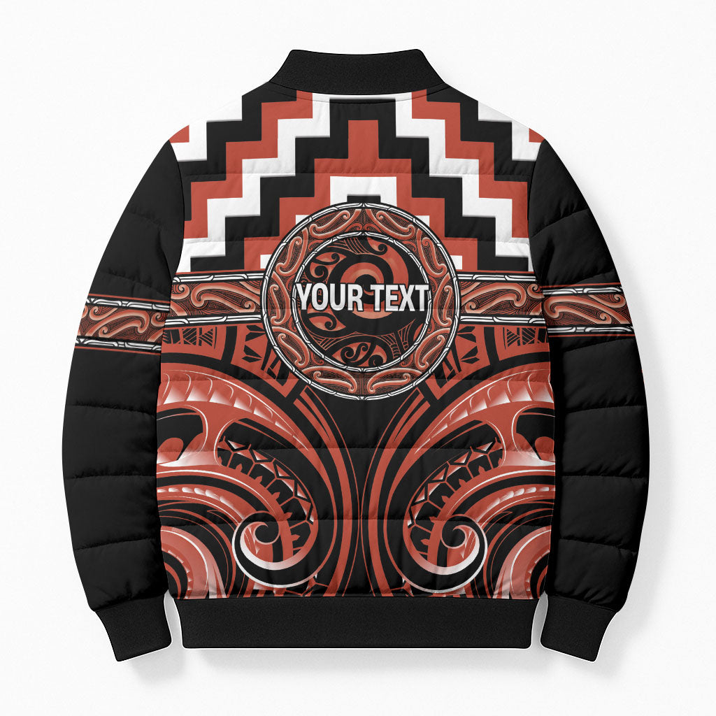 Aotearoa Tapuika Personalised Bomber Puffer Jacket Maori Iwi Poutama Puhoro Tattoo LT14 - Polynesian Pride