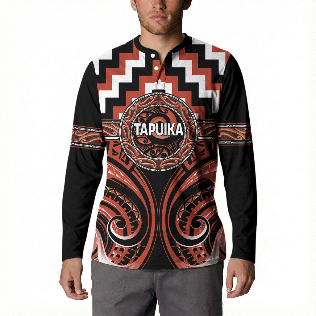 Aotearoa Tapuika Personalised Button Sweatshirt Maori Iwi Poutama Puhoro Tattoo LT14 - Polynesian Pride