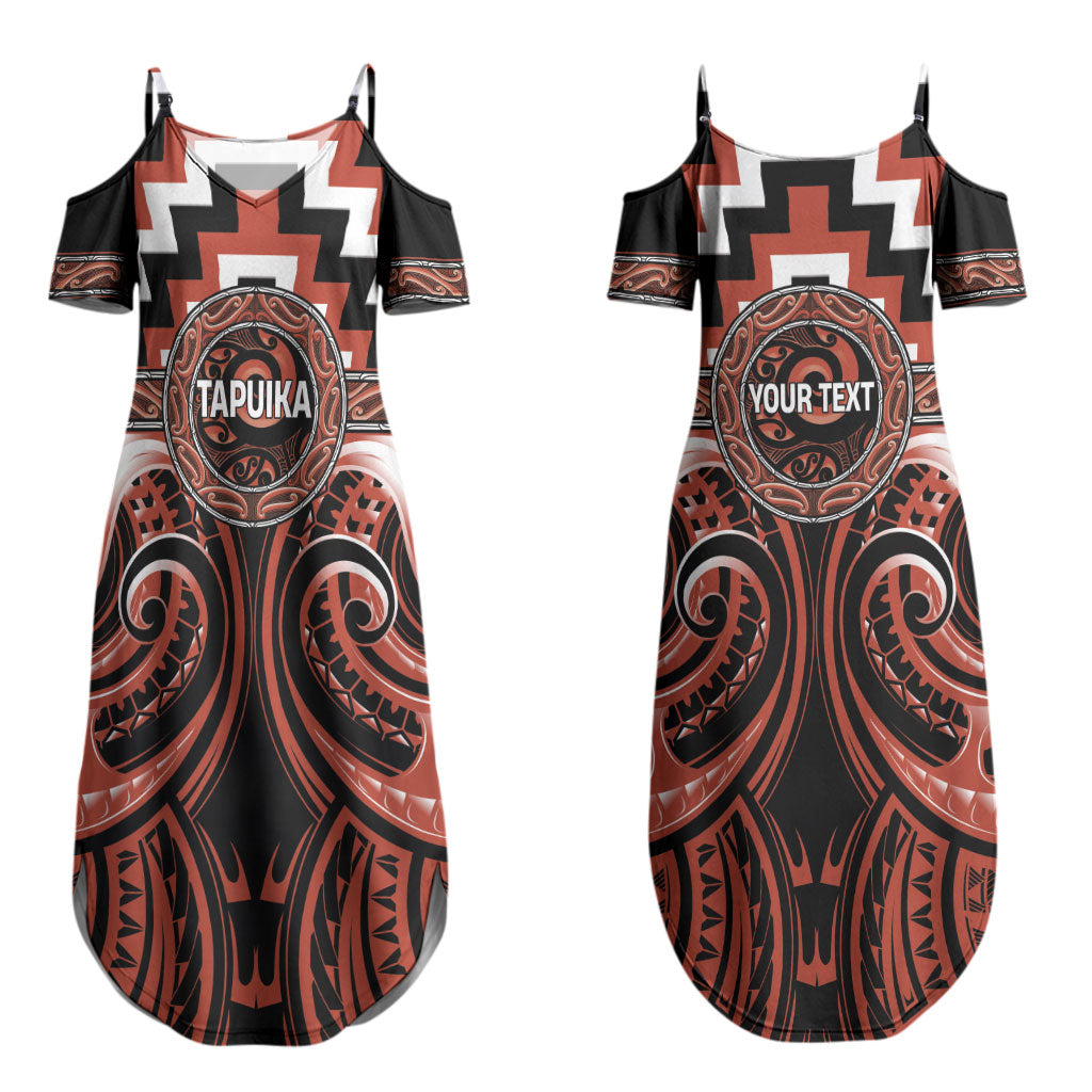 Aotearoa Tapuika Personalised Couples Matching Summer Maxi Dress and Hawaiian Shirt Maori Iwi Poutama Puhoro Tattoo LT14 - Polynesian Pride