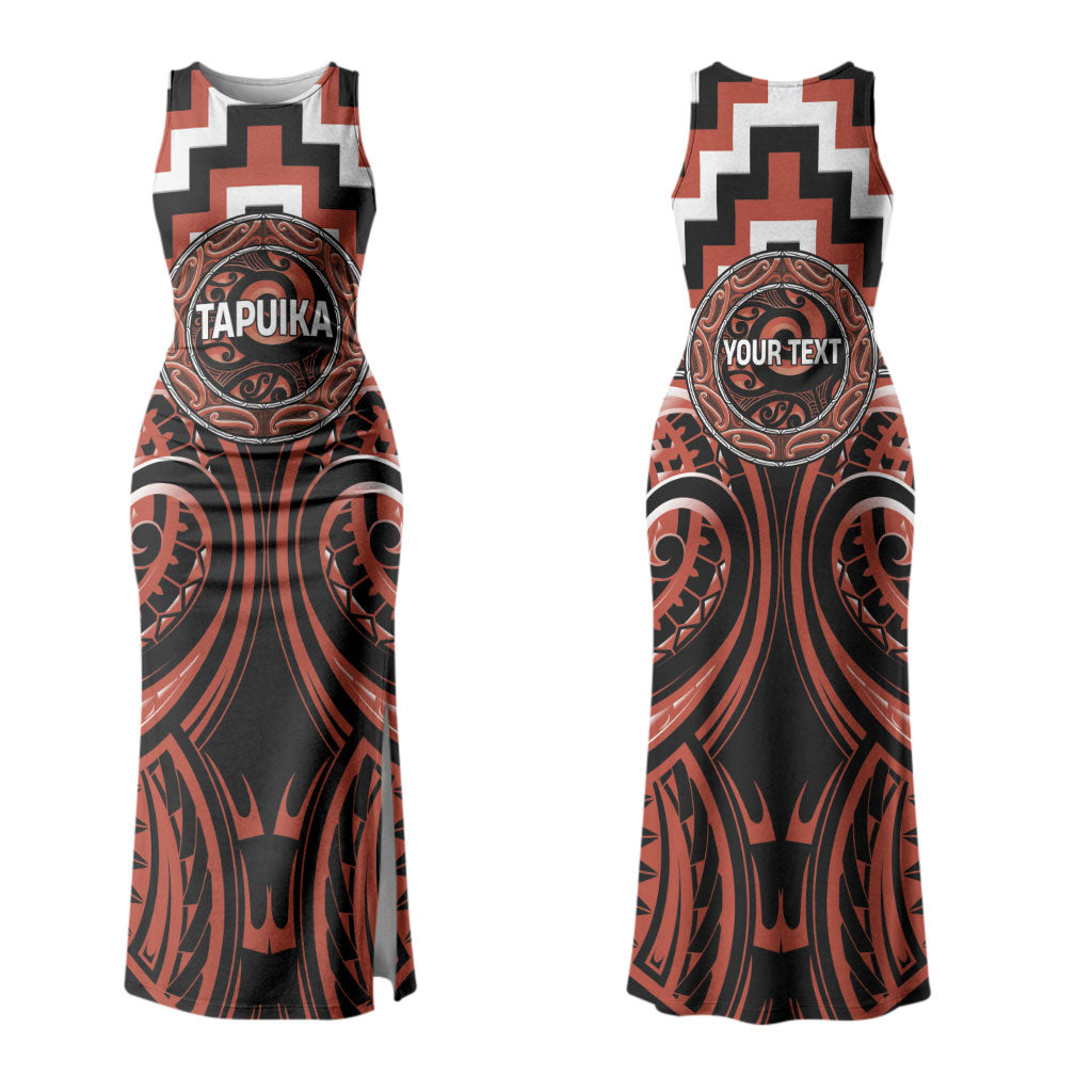Aotearoa Tapuika Personalised Couples Matching Tank Maxi Dress and Hawaiian Shirt Maori Iwi Poutama Puhoro Tattoo LT14 - Polynesian Pride