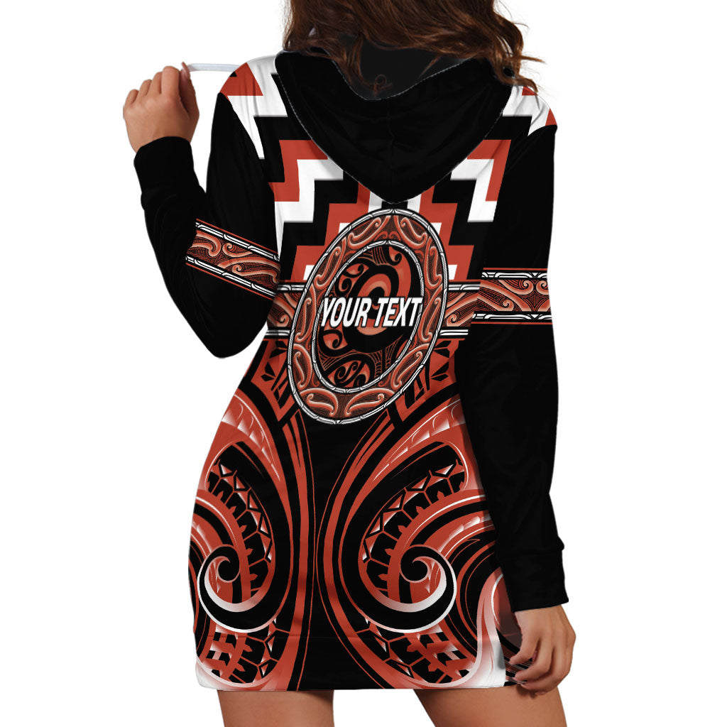 Aotearoa Tapuika Personalised Hoodie Dress Maori Iwi Poutama Puhoro Tattoo LT14 - Polynesian Pride