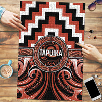 Aotearoa Tapuika Puzzle Maori Iwi Poutama Puhoro Tattoo LT14 Red - Polynesian Pride