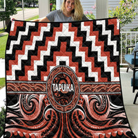 Aotearoa Tapuika Quilt Maori Iwi Poutama Puhoro Tattoo LT14 Red - Polynesian Pride