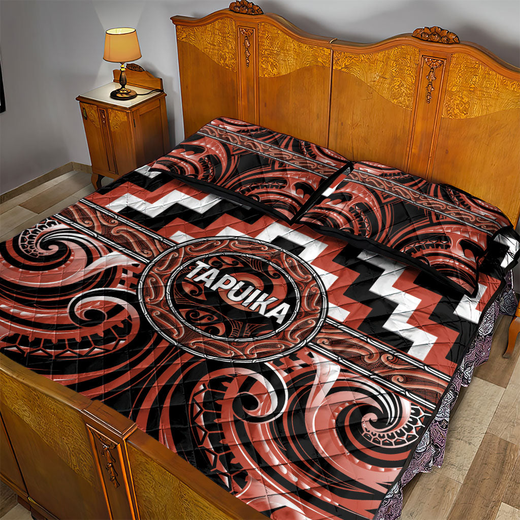 Aotearoa Tapuika Quilt Bed Set Maori Iwi Poutama Puhoro Tattoo LT14 - Polynesian Pride