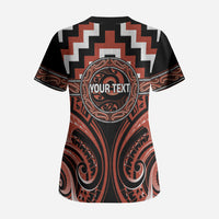 Aotearoa Tapuika Personalised Scrub Top Maori Iwi Poutama Puhoro Tattoo LT14 - Polynesian Pride