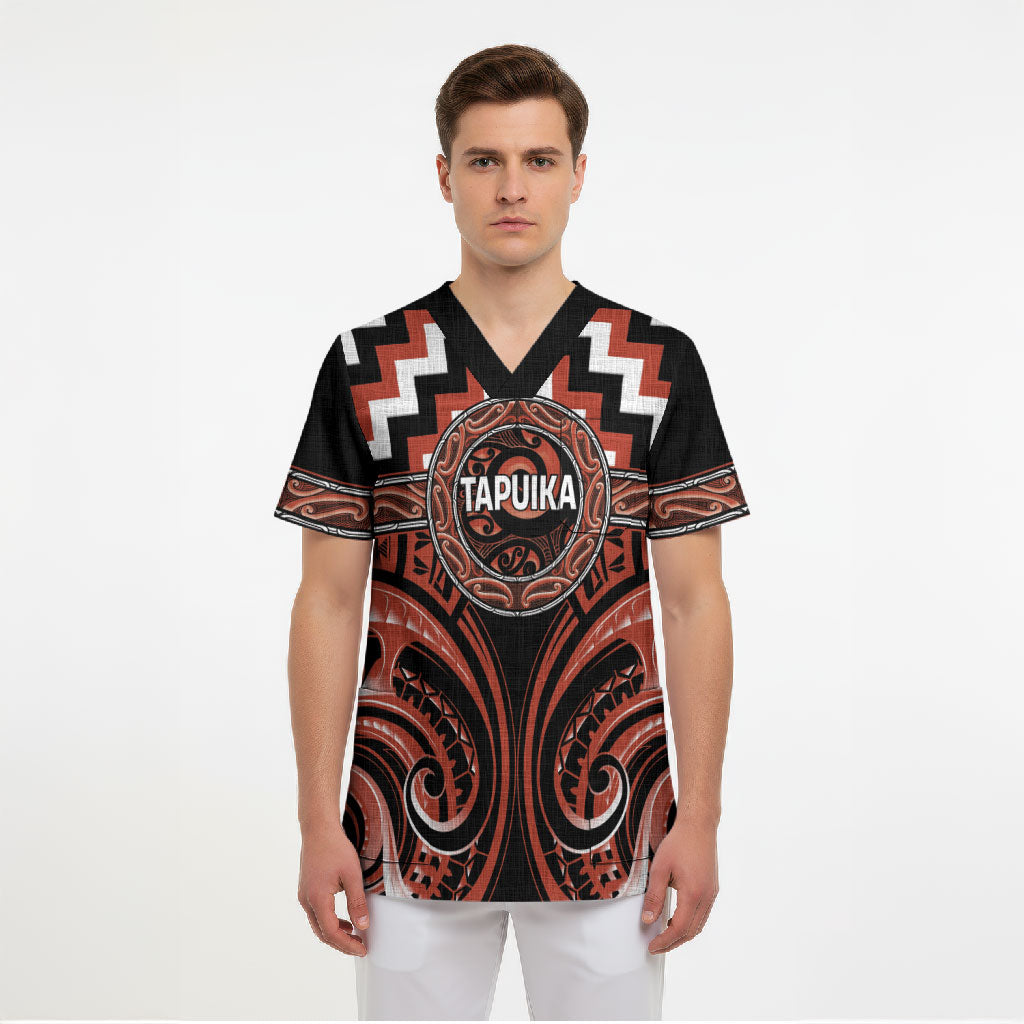 Aotearoa Tapuika Personalised Scrub Top Maori Iwi Poutama Puhoro Tattoo LT14 - Polynesian Pride