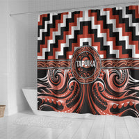 Aotearoa Tapuika Shower Curtain Maori Iwi Poutama Puhoro Tattoo LT14 - Polynesian Pride