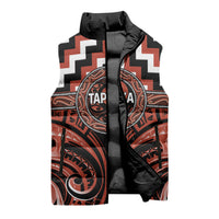 Aotearoa Tapuika Personalised Sleeveless Puffer Jacket Maori Iwi Poutama Puhoro Tattoo LT14 - Polynesian Pride