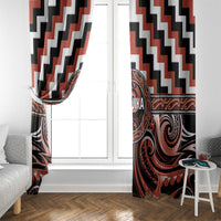 Aotearoa Tapuika Window Curtain Maori Iwi Poutama Puhoro Tattoo LT14 - Polynesian Pride