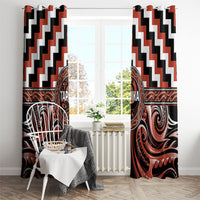 Aotearoa Tapuika Window Curtain Maori Iwi Poutama Puhoro Tattoo LT14 - Polynesian Pride