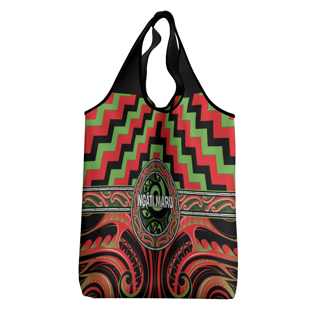 Aotearoa Ngati Maru Grocery Bag Maori Iwi Poutama Puhoro Tattoo LT14 - Polynesian Pride