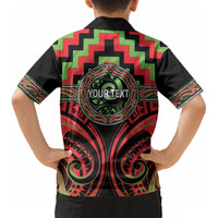 Aotearoa Ngati Maru Personalised Kid Hawaiian Shirt Maori Iwi Poutama Puhoro Tattoo LT14 - Polynesian Pride