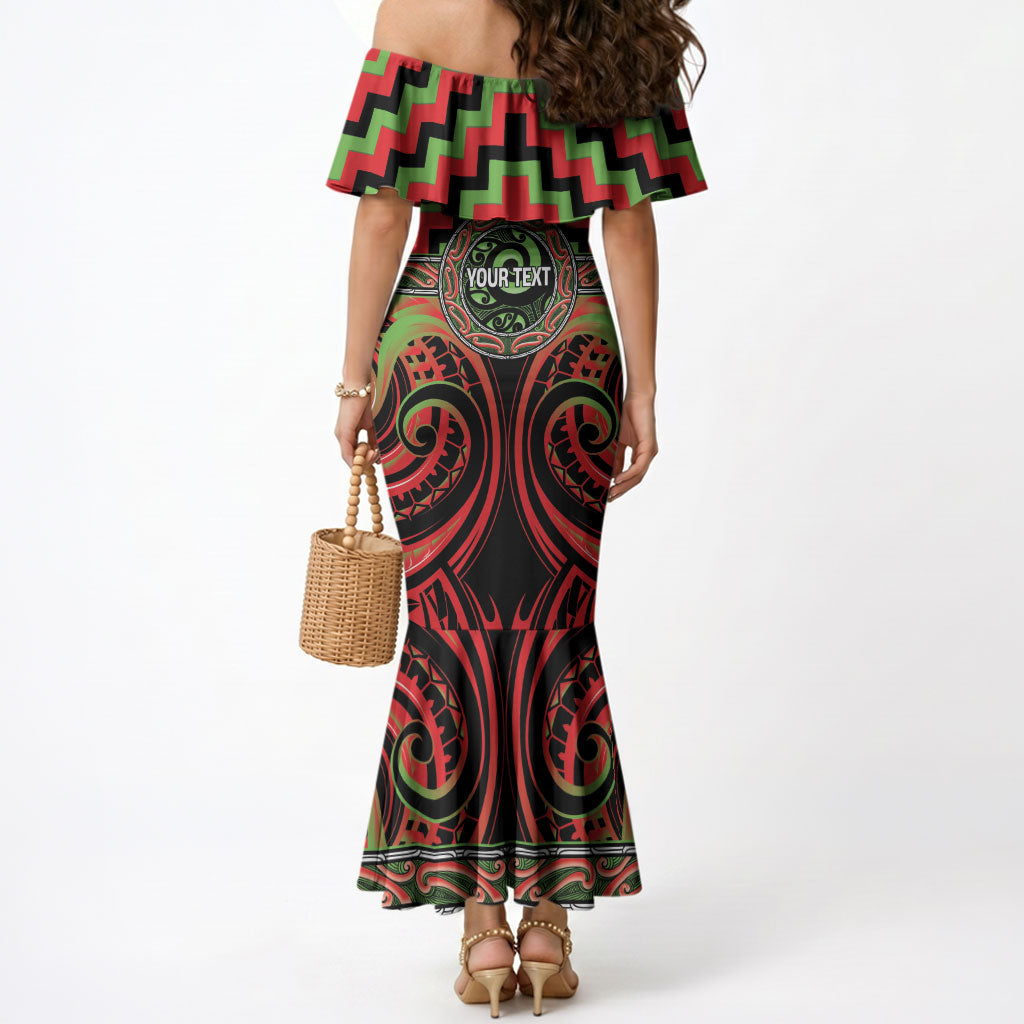 Aotearoa Ngati Maru Personalised Mermaid Dress Maori Iwi Poutama Puhoro Tattoo LT14 - Polynesian Pride
